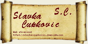 Slavka Čupković vizit kartica